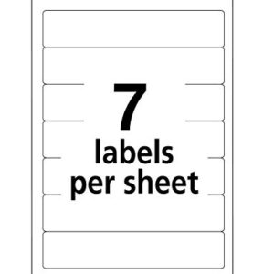 Avery File Folder Labels on 4" x 6" Sheets, Easy Peel, White/Red, Print & Handwrite, 2/3" x 3-7/16", 252 Labels (5201)