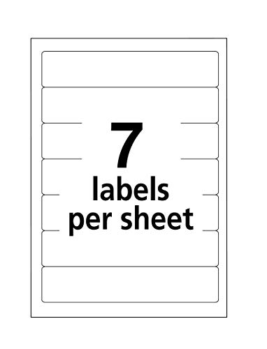 Avery File Folder Labels on 4" x 6" Sheets, Easy Peel, White/Red, Print & Handwrite, 2/3" x 3-7/16", 252 Labels (5201)