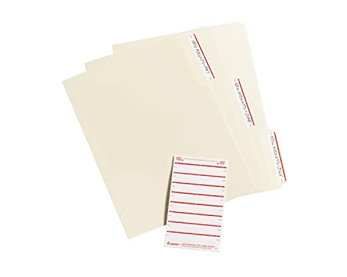 Avery File Folder Labels on 4" x 6" Sheets, Easy Peel, White/Red, Print & Handwrite, 2/3" x 3-7/16", 252 Labels (5201)