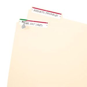 Avery File Folder Labels on 4" x 6" Sheets, Easy Peel, White/Red, Print & Handwrite, 2/3" x 3-7/16", 252 Labels (5201)