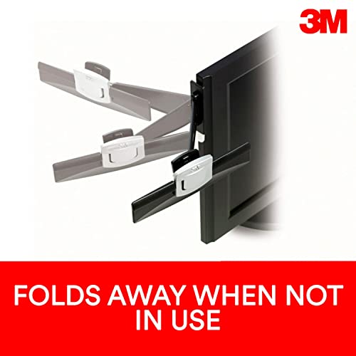 3M Monitor Mount Document Clip Copy Clip, Mounts Right or Left with Command™ Adhesive, Use on Monitors and Laptops for Easy Viewing and Reduced Clutter, Holds up to 30 Sheets, Black (DH240MB)