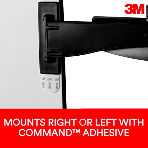 3M Monitor Mount Document Clip Copy Clip, Mounts Right or Left with Command™ Adhesive, Use on Monitors and Laptops for Easy Viewing and Reduced Clutter, Holds up to 30 Sheets, Black (DH240MB)