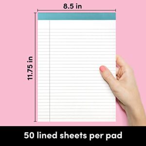 PAPERAGE Lined Legal Pads, (Rainbow), 6 Pack, 50 Sheets Each, Wide/Legal Ruled, Note Pads, Paper, 8.5 inches x 11 inches…