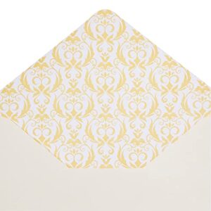 Vintage Letter Writing Kit with 60 Sheets of Gold Border Paper and 30 Envelopes for Letters, Valentine's (7.25 x 10 In)