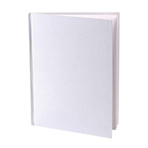 ashley productions ash10700 hardcover blank book, 6″ wide, 8″ length, white