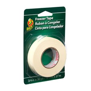 duck brand 280124 write-on freezer tape, 3/4-inch by 30-yard, single roll, white