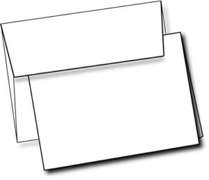 heavyweight white blank cards with white envelopes 5″x 7″ greeting cards blank cards and envelopes printable note cards with corresponding envelopes (20 pack)…