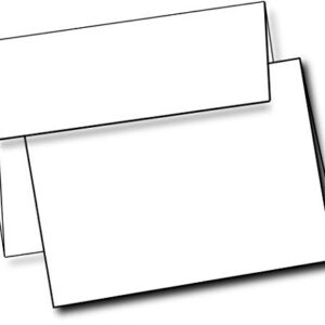 Heavyweight White Blank Cards With White Envelopes 5"x 7" Greeting Cards Blank Cards And Envelopes Printable Note Cards With Corresponding Envelopes (20 Pack)…
