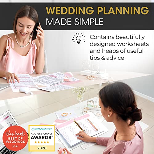 DELUXY The Ultimate Wedding Planner Book & Organizer For The Bride - Engagement Gifts, Wedding Gifts Binder Agenda, Knot Bridal Wedding Planning Book & Organizer Notebook With Checklists