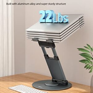 Nulaxy Telescopic 360 Rotating Laptop Stand for Desk Adjustable Height Swivel Pull Out Design Ergonomic Laptop Riser Fits All MacBook, Laptops - LS18