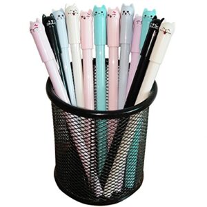 sencoo Girl Cute Pens Kawaii Pen Cute Cat Pen 0.5 mm Gel Pens Black Ball Point Pens for School Office Supplies (12 cat)