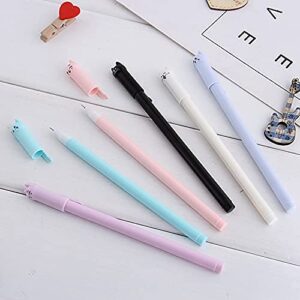 sencoo Girl Cute Pens Kawaii Pen Cute Cat Pen 0.5 mm Gel Pens Black Ball Point Pens for School Office Supplies (12 cat)