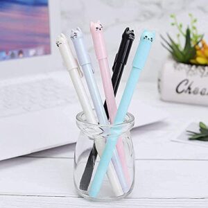 sencoo Girl Cute Pens Kawaii Pen Cute Cat Pen 0.5 mm Gel Pens Black Ball Point Pens for School Office Supplies (12 cat)