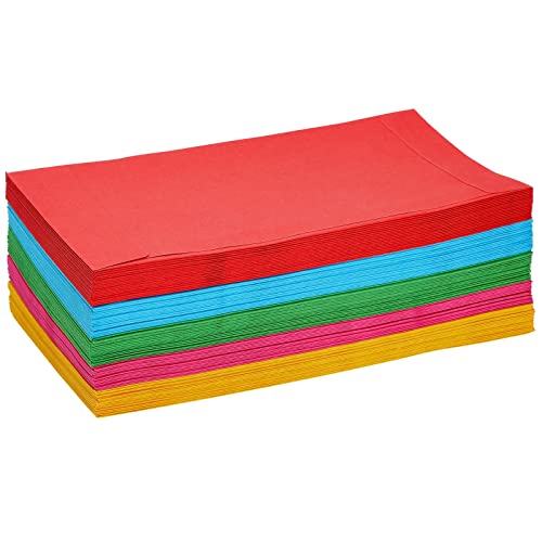 100 Pack Colorful Money Envelopes for Cash, Payroll, Money Saving, Coins, Currency, 100GSM (4 x 7 In)