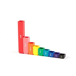 hand2mind Rainbow Fraction Tower Cubes, Montessori Math Materials, Fraction Manipulatives, Unit Fraction, Fraction Cubes, Math Manipulatives for Elementary School, Homeschool Supplies (Set of 51)