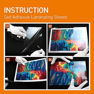 [VIOLETTO] (20 Sheets) Self Adhesive Laminating Sheets, Self-Seal, No Machine Needed, self Sealing, 8.5 x 11 Inch