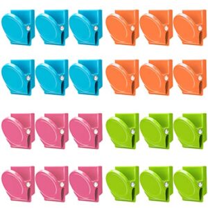 magnetic clips, 24 pieces magnetic metal clips, fridge magnet refrigerator whiteboard wall fridge magnetic memo note clips magnets metal clip
