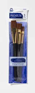 folkart plaid nylon brush set, 50559 brown (3-piece)