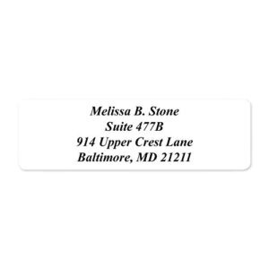 White Rolled Address Labels Without Elegant Dispenser - Roll of 250