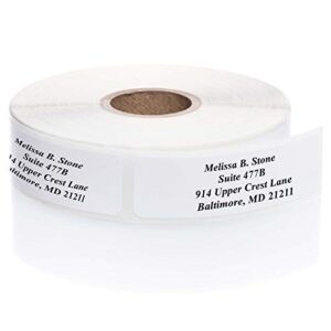 White Rolled Address Labels Without Elegant Dispenser - Roll of 250