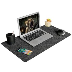 DAWNTREES Large Felt Desk Pad , 40''x16'' Full Desk Mouse Pad, Desk Pad for Keyboard ,Computer Mat for Desk ,100X40cm Felt Desk Mat for Desk Pad Protector