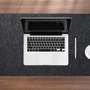 DAWNTREES Large Felt Desk Pad , 40''x16'' Full Desk Mouse Pad, Desk Pad for Keyboard ,Computer Mat for Desk ,100X40cm Felt Desk Mat for Desk Pad Protector