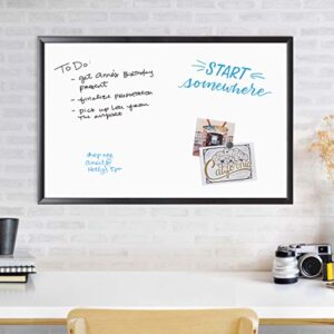 U Brands Magnetic Dry Erase Board, 23 x 35 Inches, Black Wood Frame (311U00-01)