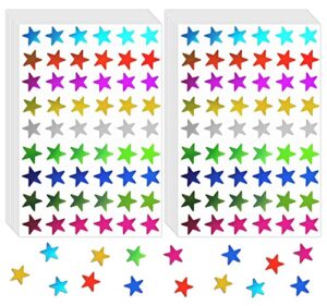 1620 pack, 9 colors, small foil star stickers for kids reward home, school, bar, diy and office decoration