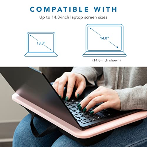 LapGear Compact Lap Desk - Rose Quartz - Fits Up to 13.3 Inch Laptops - Style No. 43104