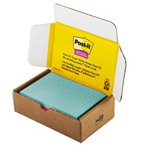 Post-it Super Sticky Notes, 4x6 in, 5 Pads/Pack, 90 Sheets/Pad, Amazon Exclusive Bright Color Collection, Aqua Splash, Acid Lime, Sunnyside, Guava and Iris Infusion