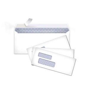 amazon basics #9 envelopes with peel & seal, double window, security tinted, 500-pack