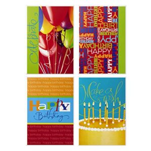 hallmark assorted birthday cards (bright icons, 12 cards and envelopes)