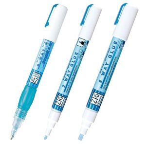 kuretake zig 2 way glue 3 pens set, ap-certified, adhesive for kids, artists, crafters, perfect for scrapbooking, craft, card making, foil calligraphy, made in japan…