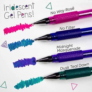 Crayola Iridescent Gel Pens, Office & School Supplies, 1.0Mm Medium Pt., 4Count