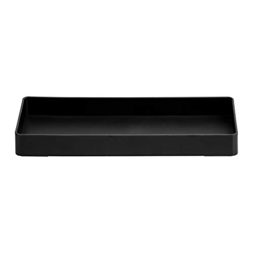 Amazon Basics Plastic Desk Organizer - Half Accessory Tray, Black