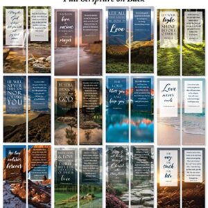 Bible Verse Bookmarks with Full Scripture - Pack of 48