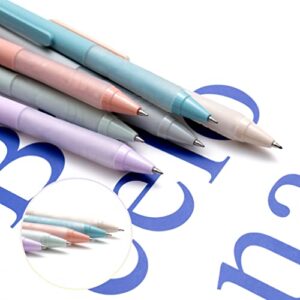 Linbsunne Ballpoint Pens Medium Point 1mm Black Pen with Super Soft Grip Ball Point Pen for Men Women Retractable Pens (6-pack+2 refills)