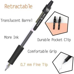 Shuttle Art Black Gel Pens, 48 Pack(20 Gel Pens with 28 Refills) Retractable Medium Point Rollerball Gel Ink Pens Smooth Writing with Comfortable Grip for Office School Home Work