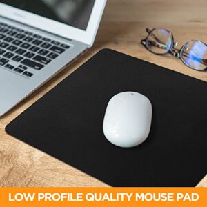 Quality Selection Mouse Pad Superb for Computer & Laptop, Non-Slip Rubber Base Mousepad, Mouse Pads for Home, Office & Gaming 7.75 x 9.25 in, Black