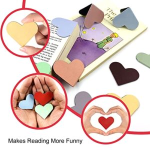 10 Pack Heart Cute Magnetic Bookmarks Bulk for Books, Assorted Magnetic Page Corner Bookmarks for Book Lovers,Kids,Women,Men,Teachers,Students,Birthday Christmas Graduation Gift (2-Side Printed)