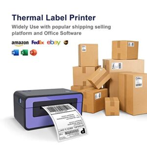 Thermal Labels, POLONO 4" x 6" Direct Thermal Shipping Labels (Pack of 500), Perforated Fanfold Labels Compatible with Label Printer, MUNBYN, Rollo, IDPRT SP420, SP410, POLONO PL60, Commercial Grade