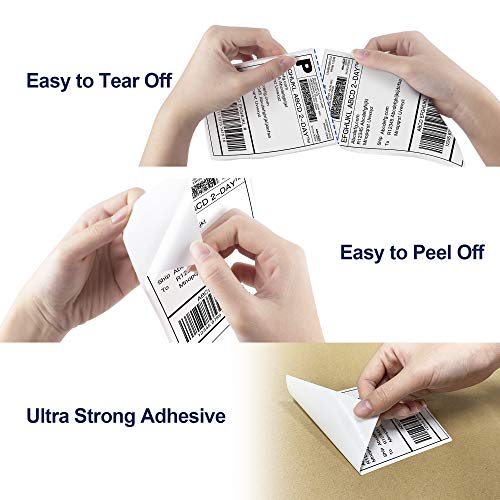 Thermal Labels, POLONO 4" x 6" Direct Thermal Shipping Labels (Pack of 500), Perforated Fanfold Labels Compatible with Label Printer, MUNBYN, Rollo, IDPRT SP420, SP410, POLONO PL60, Commercial Grade