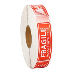 Batrical Fragile Stickers for Shipping and Moving 1 Rolls 1"x3" 1000/Roll