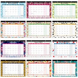 Desk Calendar 2023: Monthly Pages 17 x 11-1/2 Inches Runs from January 2023 to June 2024 - 18 Monthly Calendar with Corner Protectors for School, Home and Office