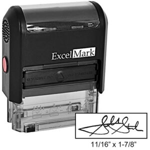 Custom Signature Stamp - Self Inking - Black Ink - Small