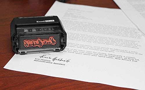 Custom Signature Stamp - Self Inking - Black Ink - Small