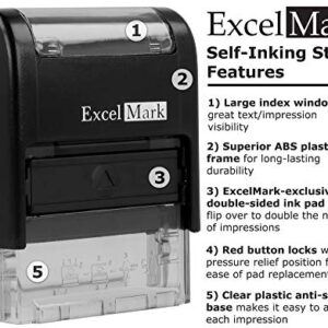 Custom Signature Stamp - Self Inking - Black Ink - Small