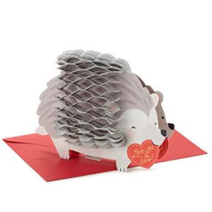 hallmark paper wonder pop up valentines day card (honeycomb hedgehog)