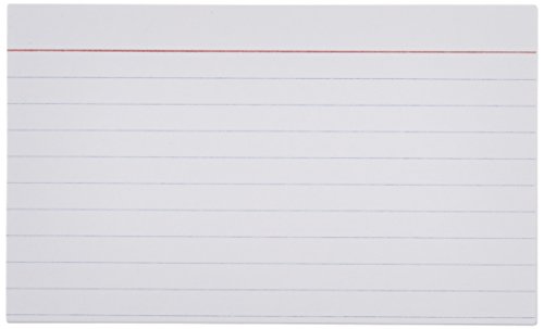 Amazon Basics Ruled Lined Index Cards - 3x5 Inches (10 Packs of 100)