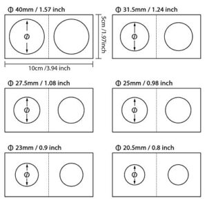 Favourde 300 Pieces Cardboard Coin Holder Flip Mega Assortment, 2 by 2 Inch for Coin Collection (6 Sizes)